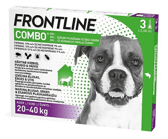 FRONTLINE COMBO SPOT-ON DOG L N1 SUŅIEM (20-40KG)