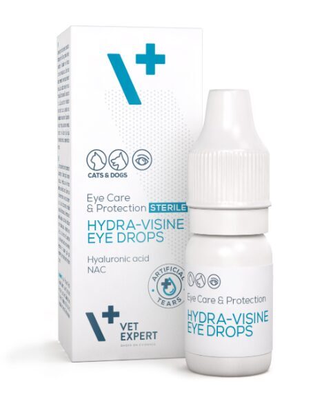 EYE DROPS HYDRA-VISINE ACU PILIENI 7ML KAĶIEM/SUŅIEM Vet Expert