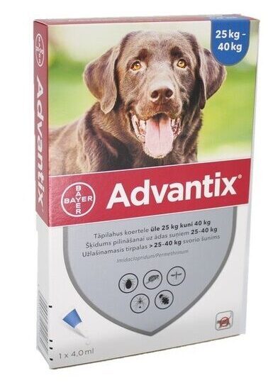 ADVANTIX 400MG ŠĶĪD 4ML SUŅIEM 25-40KG N1