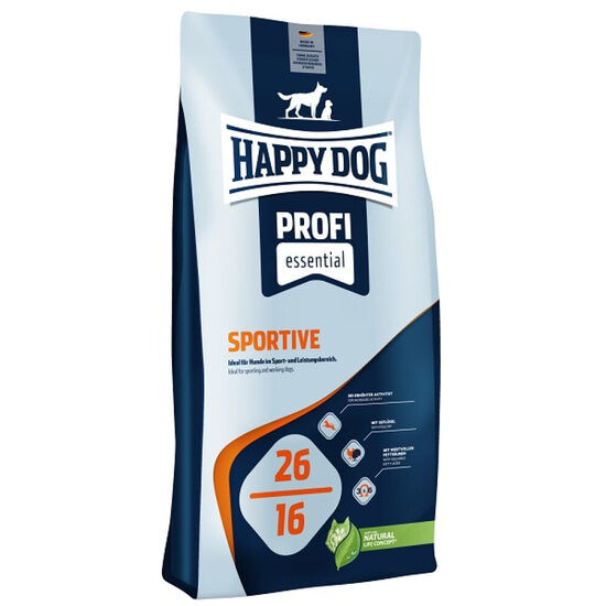 Happy Dog Profi Essential Sportive - 26/16 - sausā barība aktīviem suņiem ar mājputnu & zivīm 20 kg