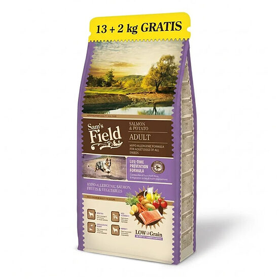 Sams Field Salmon & Potato Adult 13+2 kg