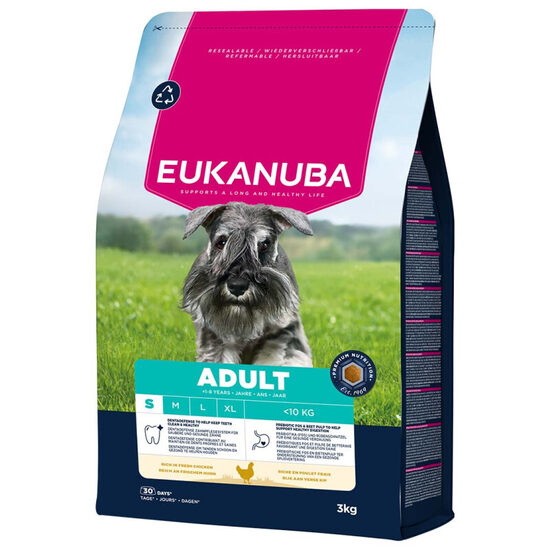 Eukanuba Adult Small, Chicken, 12 kg - mazo šķirņu suņiem ar vistas gaļu 12kg