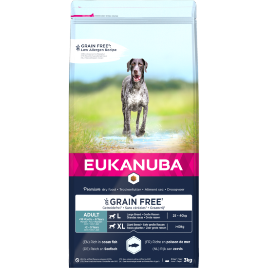 Eukanuba Adult Large Ocean Fish Grain Free, 3 kg