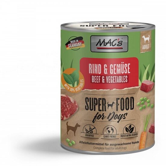 MAC's Dog Rind & Gemüse - konservi suņiem ar liellopu & dārzeņiem 400 g
