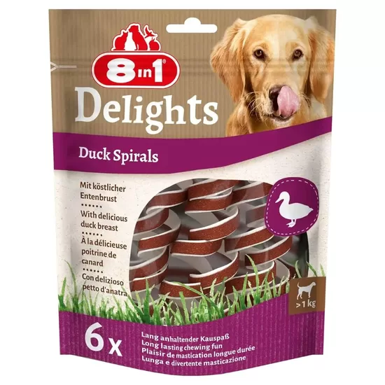 8in1 kārums suņiem - Delights Spirāles ar Pīli N6