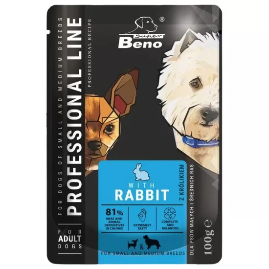 Super Beno Pouch suņiem "M/S" ar truša gaļu 100 g