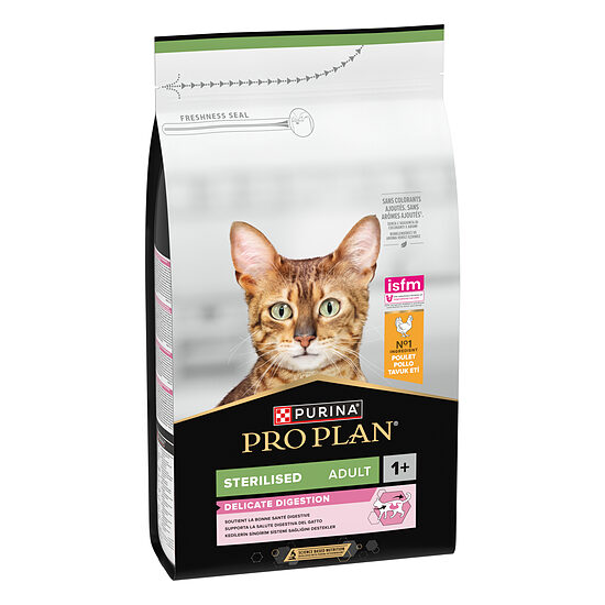 PRO PLAN STERIL DELICATE sausā barība kaķiem (vista) 1,5kg