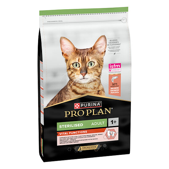 PRO PLAN STERIL VITAL sausā barība kaķiem (lasis) 10kg