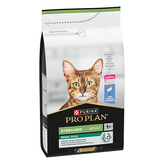 PRO PLAN STERIL RENAL sausā barība kaķiem (trusis) 1,5kg