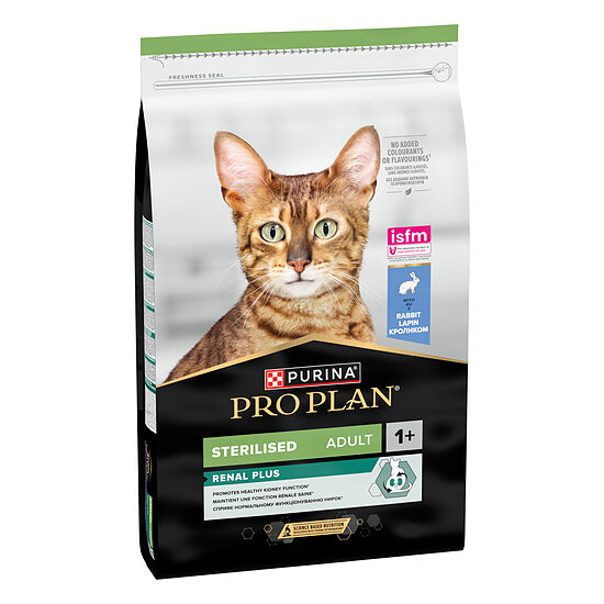 PRO PLAN STERIL RENAL sausā barība kaķiem (trusis) 10kg