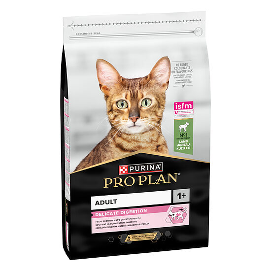 PRO PLAN DELICATE DIGESTION jutīgiem kaķiem (jērs) 10kg 1-7g