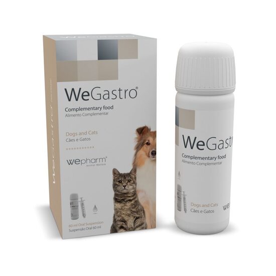  WeGastro - Papildbarība suņiem un kaķiem gastroezofageālo refluksu novēršanai (suspensija) 60 ml