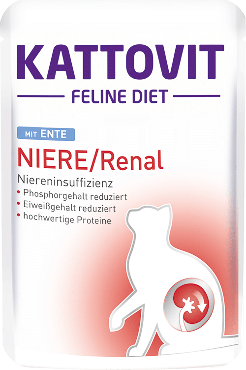 KATTOVIT Niere/Renal Ente/Duck - Konservi kaķiem ar pīli 85g