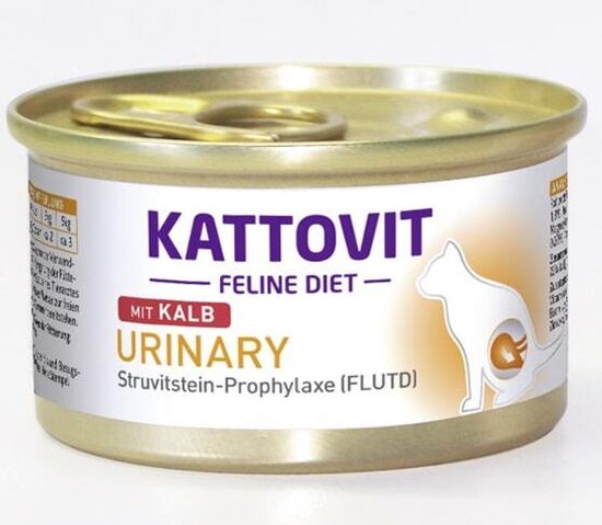 KATTOVIT Urinary Kalb - Konservi kaķiem ar teļa gaļu 185g