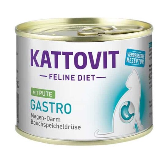 KATTOVIT Gastro Turkey&Rice - Konservi kaķiem ar tītaru 185g