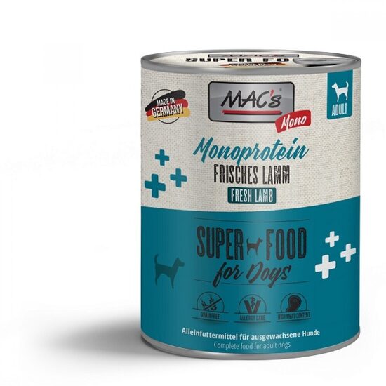 MAC's Dog Mono Sensitive Lamm - konservi suņiem ar jēru 800 g