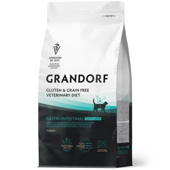 GRANDORF GASTROINTESTINAL MODERATE CALORIE ADULT CATS TURKEY 2 KG