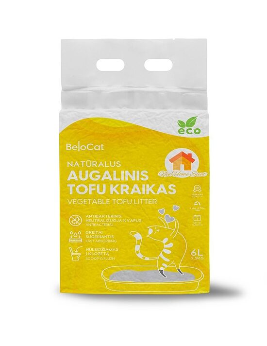 BeloCat Tofu kaķu pakaiši litter kaķiem New Home Scent 2.5 kg, 6 l