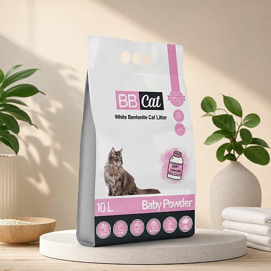 BB Cat Balto Bentonito Kraikas „Kūdikių Pudros“ kvapo, 10 L / 8,4 kg