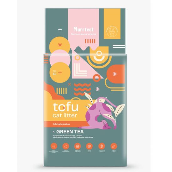 Murrfect Green tea tofu cat kaķiem litter 6l / 2.5kg