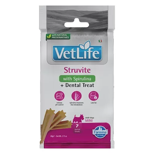 VET LIFE DOG TREAT DENTAL STRUVITE Mini 60g