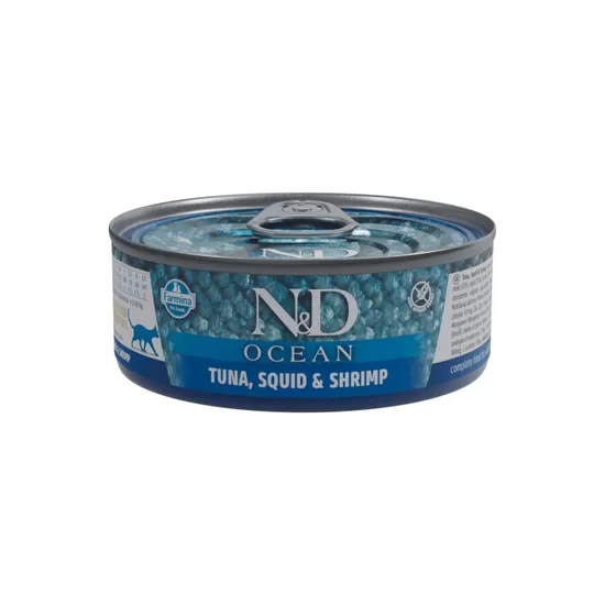N&D CAT OCEAN TUNA SQUID SHRIMP 70G