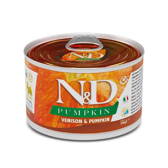N&D DOG PUMPKIN VENISON ADULT MINI 140G