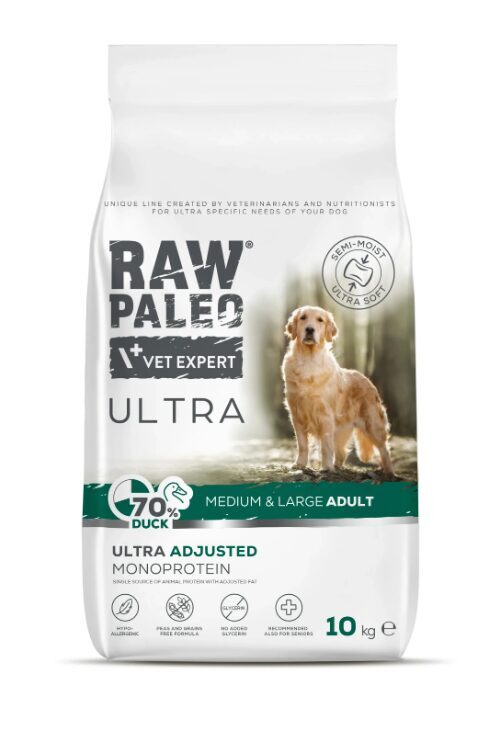 RAW PALEO ULTRA poolniiske pardisööt täiskasvanud keskmist ja suurt tõugu koertele, 10 kg