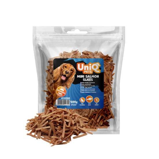 UniQ Pets – Mini laša filejas gabaliņi, 500 g