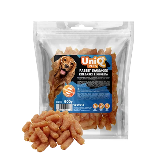 UniQ Pets –Rabbit Sausages - Truša gaļas desiņas, 500 g