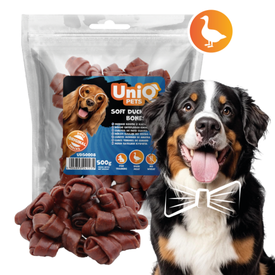 UniQ Pets – Mīkstie pīles gaļas mezgliņi, 500 g