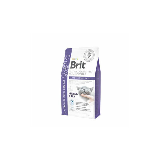 Brit GF Veterinary Diets Cat Gastrointestinal – mažai riebalų, silkė ir žirniai 2 kg