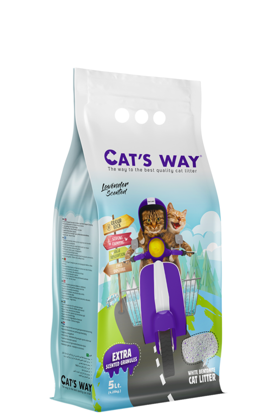 Cats Way White Cat Litter, Lavender (Lavanda) 8.5kg/10l