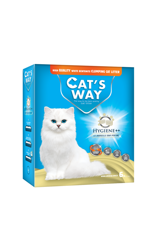Cats Way White Cat Litter, Marseille Soap (Ziepju aromāts) 5,1kg/6l kaķu pakaiši 