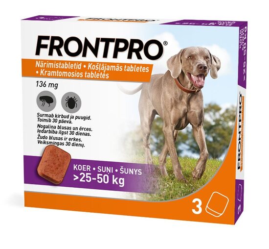 FRONTPRO 136MG KOŠĻ TABL SUŅIEM (>25-50KG) XL N1