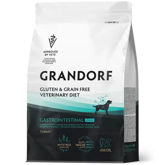 GRANDORF GASTROINTESTINAL LOW FAT ADULT ALL BREEDS – TURKEY 1 KG