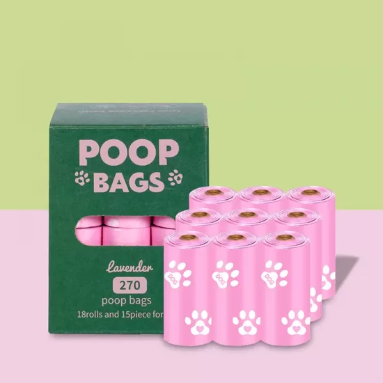 POOP Bags Bio atkritumu maisi ar lavandas aromātu (15 maisiņi)