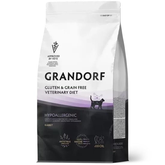 GRANDORF HYPOALLERGENIC ADULT CATS – RABBIT 400 G