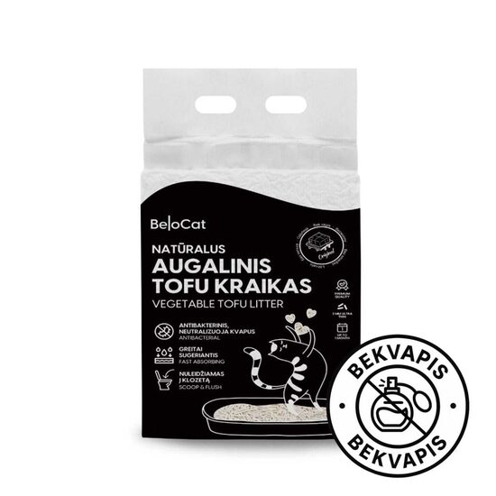BeloCat Tofu kaķu pakaiši litter kaķiem Original (Bez smaržas) 2.5 kg, 6 l