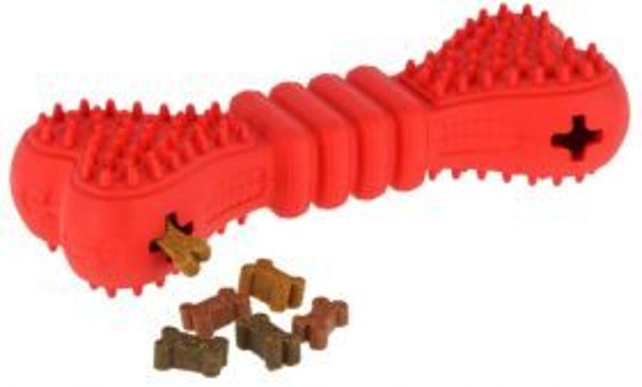 KERBL ROTAĻL TOYFASTIC KAULS UZPILDĀMS SARKANS 17X6X4CM /809