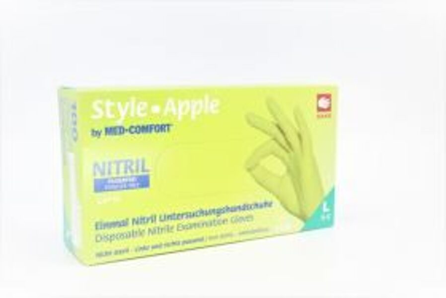CIMDI NITRILA NEST NEPŪD STYLE L ZAĻI N100 MED-COMFORT/APPLE