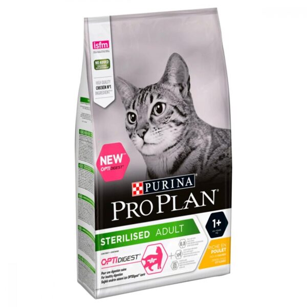 PRO PLAN STERIL DELICATE sausā barība kaķiem (vista) 10kg