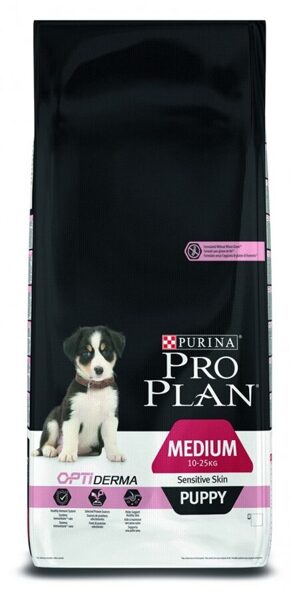 PRO PLAN MEDIUM PUPPY sausā barība kucēnam (lasis) 12kg