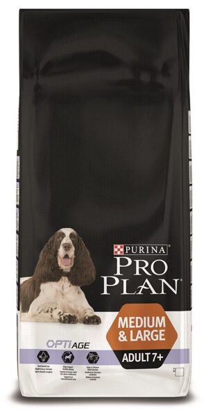 PRO PLAN MEDIUM&LARGE ADULT 7+sausā barība sunim (vista)14kg
