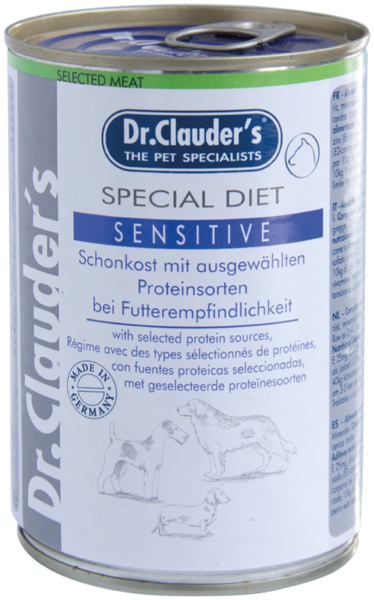 Dr.Clauder's SPECIAL DIET SENSITIVE with selected protein sources 6 x 400g