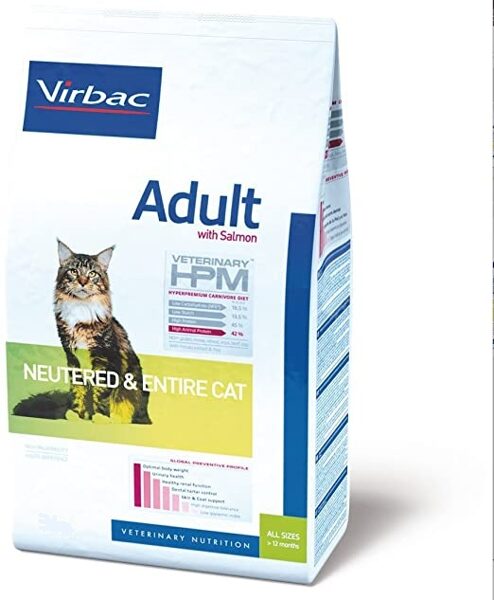 VIRBAC HPM Cat Neutered & Entire Cat with Salmon 1,5kg