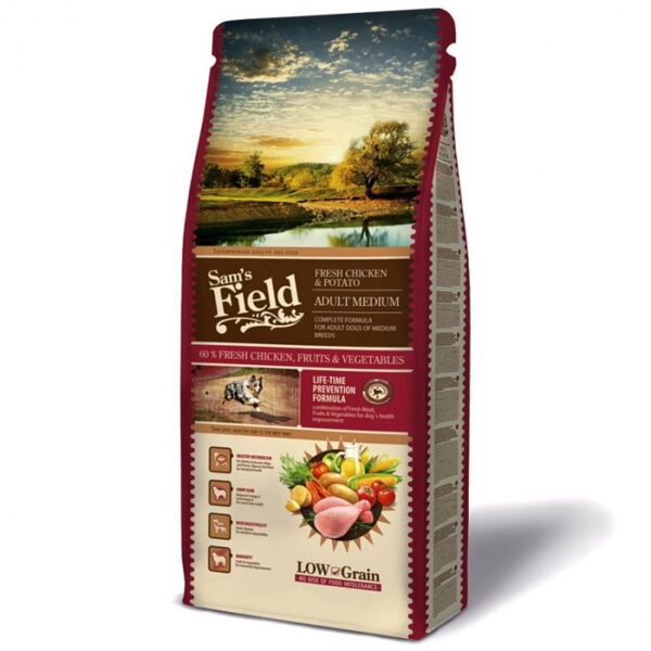 Sams Field DOG ADULT MEDIUM Fresh Chicken&Potato 13 kg