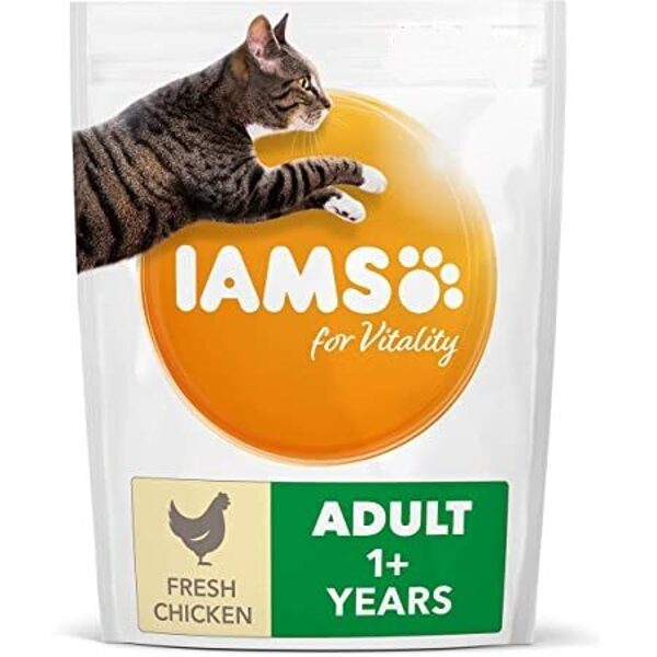 IAMS CAT ADULT With Chicken - sausā barība kaķiem 800g