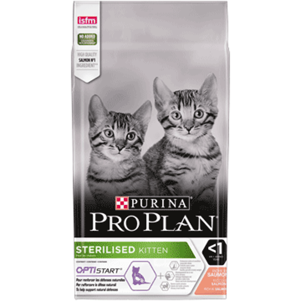 PRO PLAN STERIL START sausā barība kaķēniem (lasis) 1,5kg