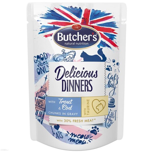 Butcher's Cat Classic Pro Series Delicious Dinner with trout&cod 6 x 100g
